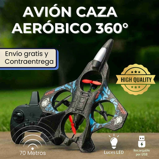 AVION DE COMBATE CON CONTROL